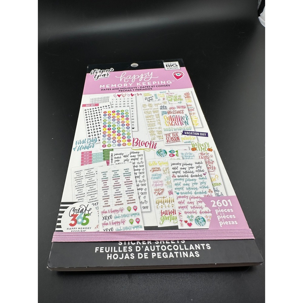 Erin Condren The Happy Planner Seasonal Sticker Book 578 pieces 97% complete